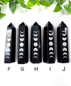 Black Obsidian Moon Phase Point