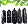 Black Obsidian Moon and Stars Point