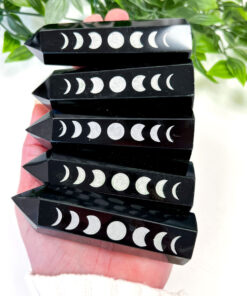 Black Obsidian Moon Phase Point