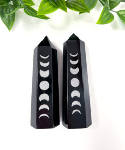 Black Obsidian Moon Phase Point