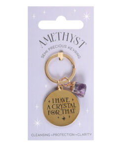 I Have A Crystal For That Amethyst crystal keyring