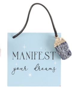 Manifest Your Dreams With Raw Sodalite Charm Hanging Sign