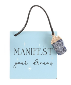 Manifest Your Dreams With Raw Sodalite Charm Hanging Sign