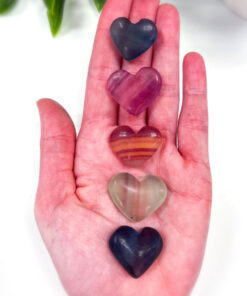 Fluorite heart carving