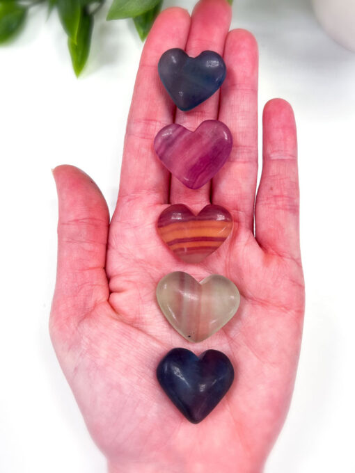 Fluorite heart carving