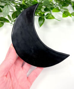 Large Black Obsidian Moon