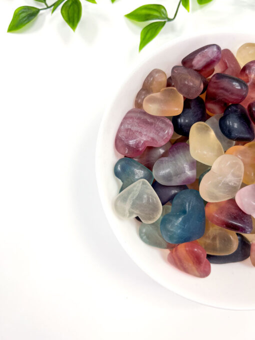 Fluorite heart carving