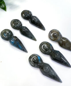 Labradorite goddess carving