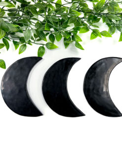 Large Black Obsidian Moon