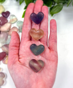 Fluorite heart carving