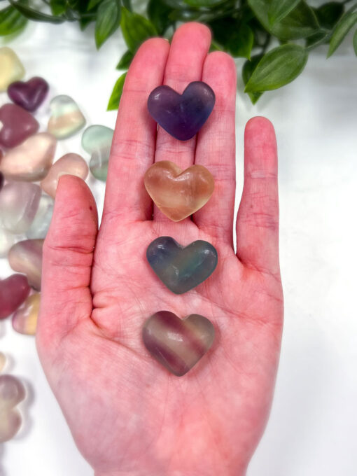 Fluorite heart carving