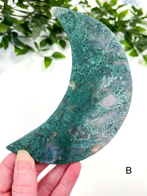 Large Moss Agate moon