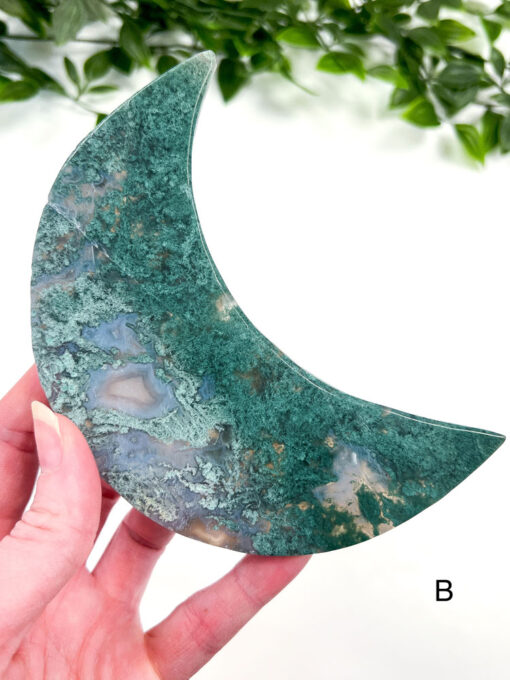 Large Moss Agate moon