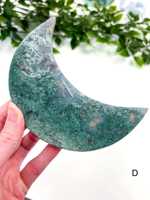 Large Moss Agate moon