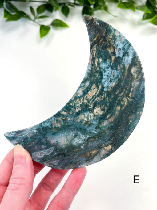 Large Moss Agate moon