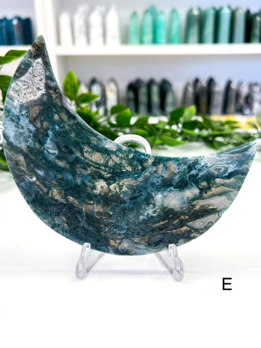 Large Moss Agate moon