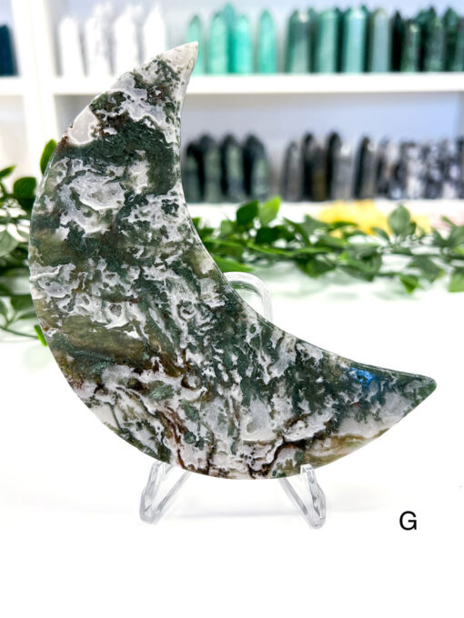 Large Moss Agate moon