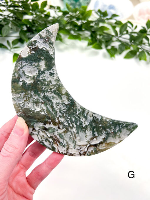 Large Moss Agate moon