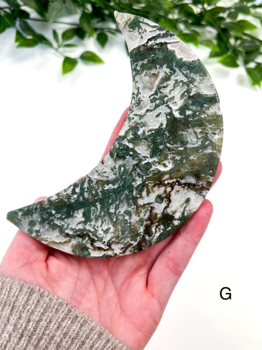 Large Moss Agate moon