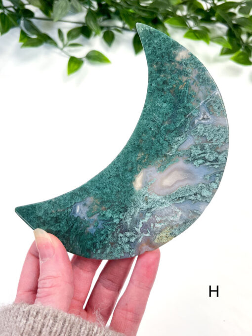 Large Moss Agate moon