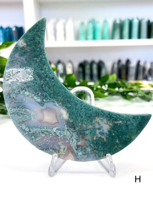 Large Moss Agate moon