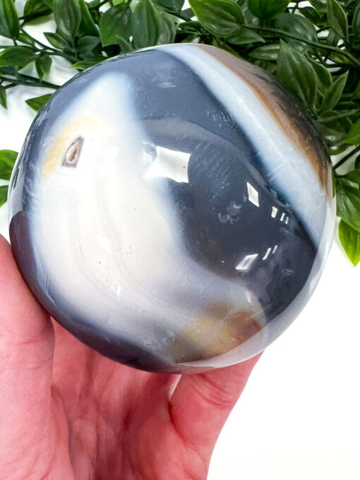 Orca Agate sphere