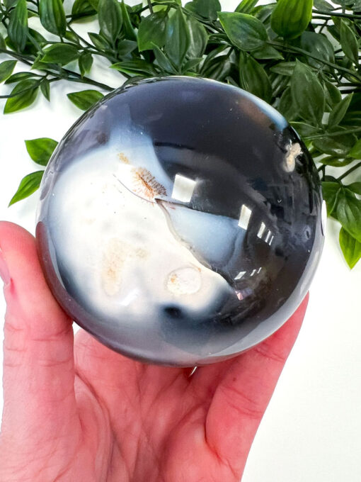 Orca Agate sphere