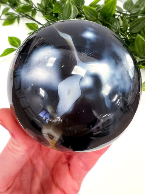 Orca Agate sphere