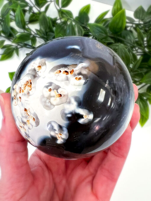 Orca Agate sphere