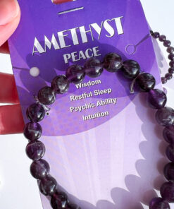 Amethyst Bracelet With Crystal Property Card