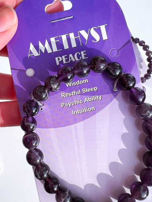 Amethyst Bracelet With Crystal Property Card