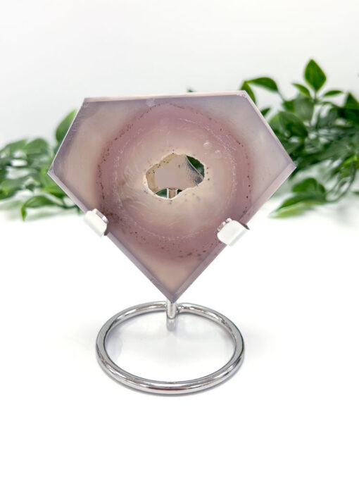 druzy Agate diamond with stand