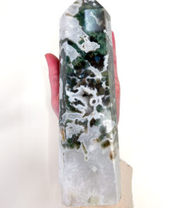 Large Moss Agate tower