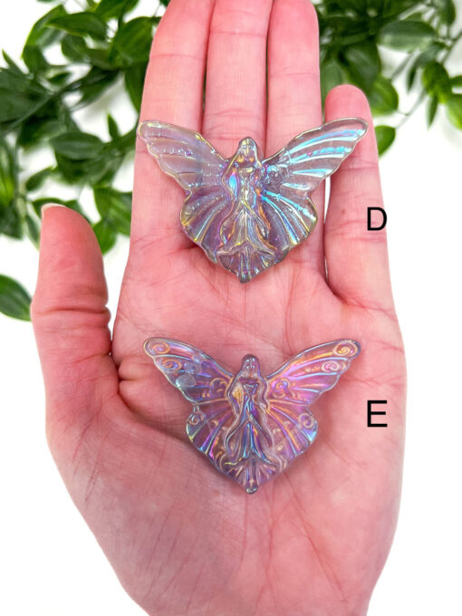 Fluorite Aura Fairy Carving