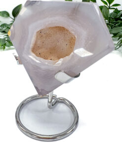 druzy Agate diamond with stand