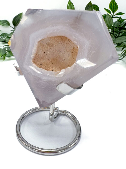 druzy Agate diamond with stand