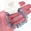 Aquamarine and Rhinestone Chip Bracelet