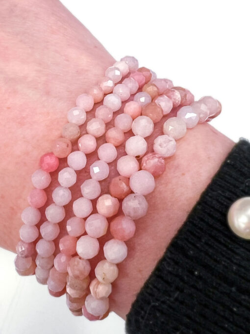 Pink Opal faceted bracelet