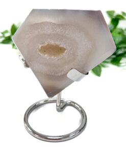 druzy Agate diamond with stand