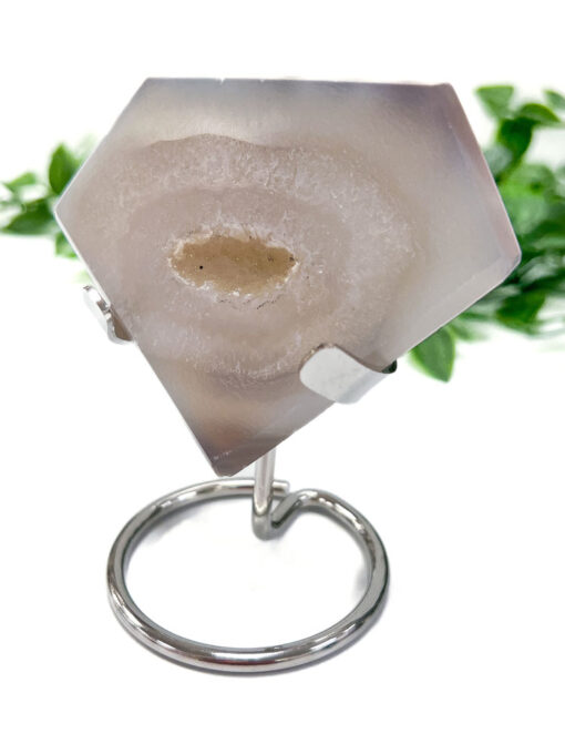 druzy Agate diamond with stand