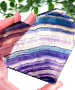 Rainbow Fluorite heart