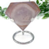 druzy Agate diamond with stand