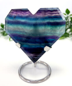 Rainbow Fluorite heart