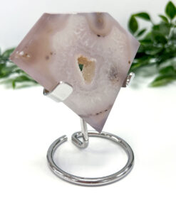 druzy Agate diamond with stand