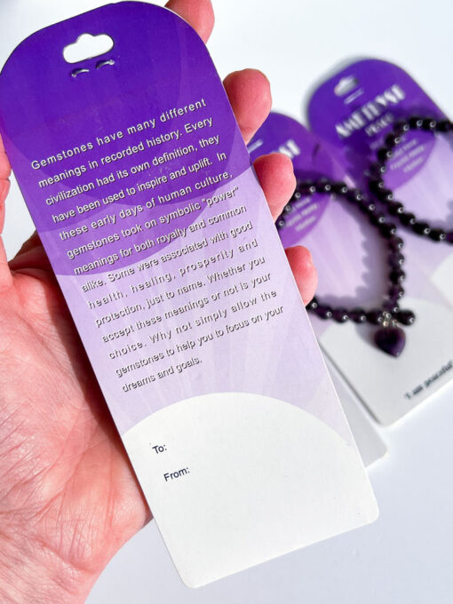 Amethyst Bracelet With Crystal Property Card