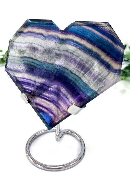 Rainbow Fluorite heart