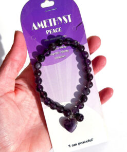 Amethyst Bracelet With Crystal Property Card