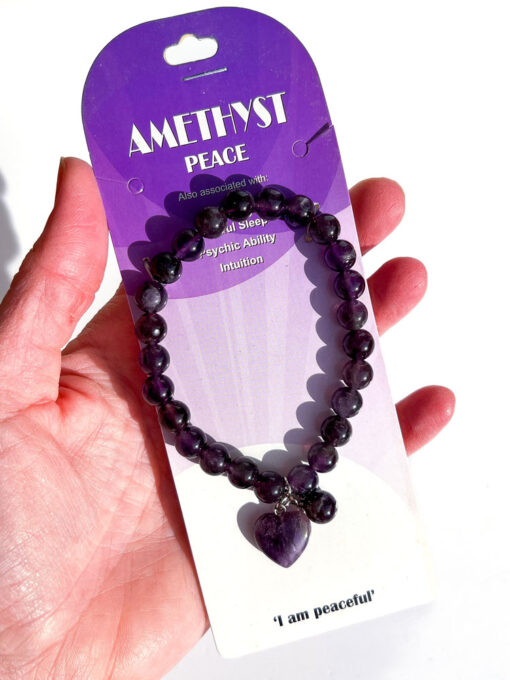 Amethyst Bracelet With Crystal Property Card