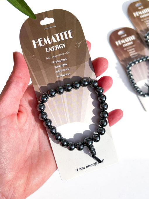 Hematite Bracelet With Crystal Property Card