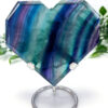 Rainbow Fluorite heart